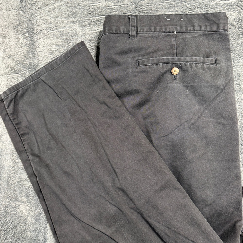 Honors‎ Wrinkle Resist Pleated Chino Pants Mens 46x30 Black Cotton WR68-P